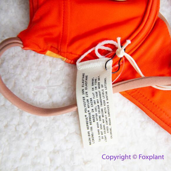 New! Set! Zulu & Zephyr Free People Tie Curve Brief Bikini, size 4 - Picture 7 of 13